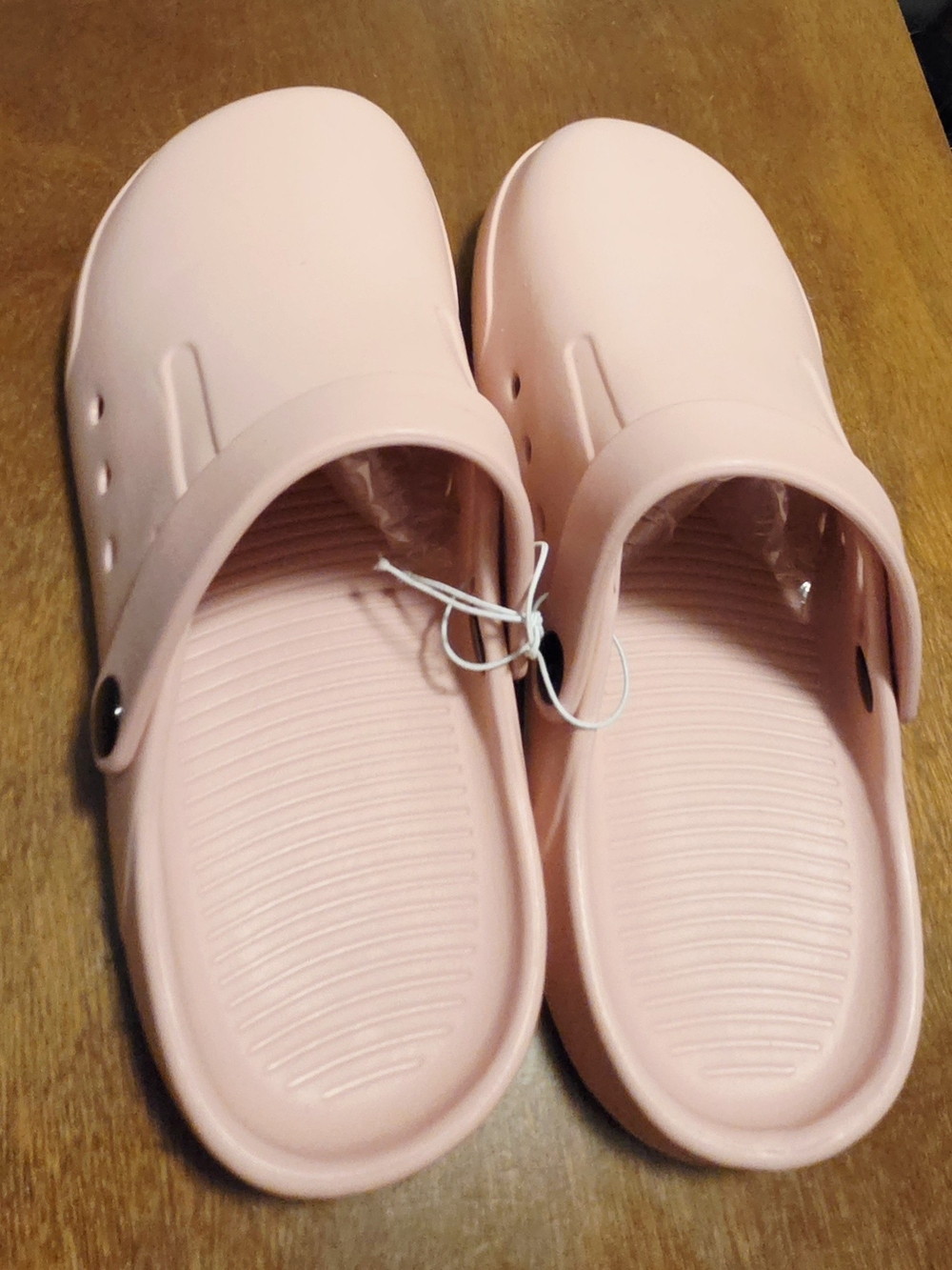 Women's Light Pink Slip-On Clog Sandals